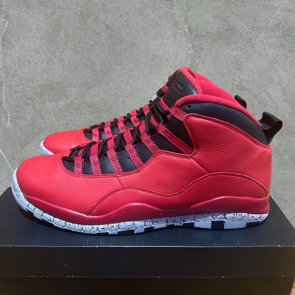 Air Jordan 10 Retro X Raging Bulls Team Red Basketball Sneakers Shoes Mens Sz 13